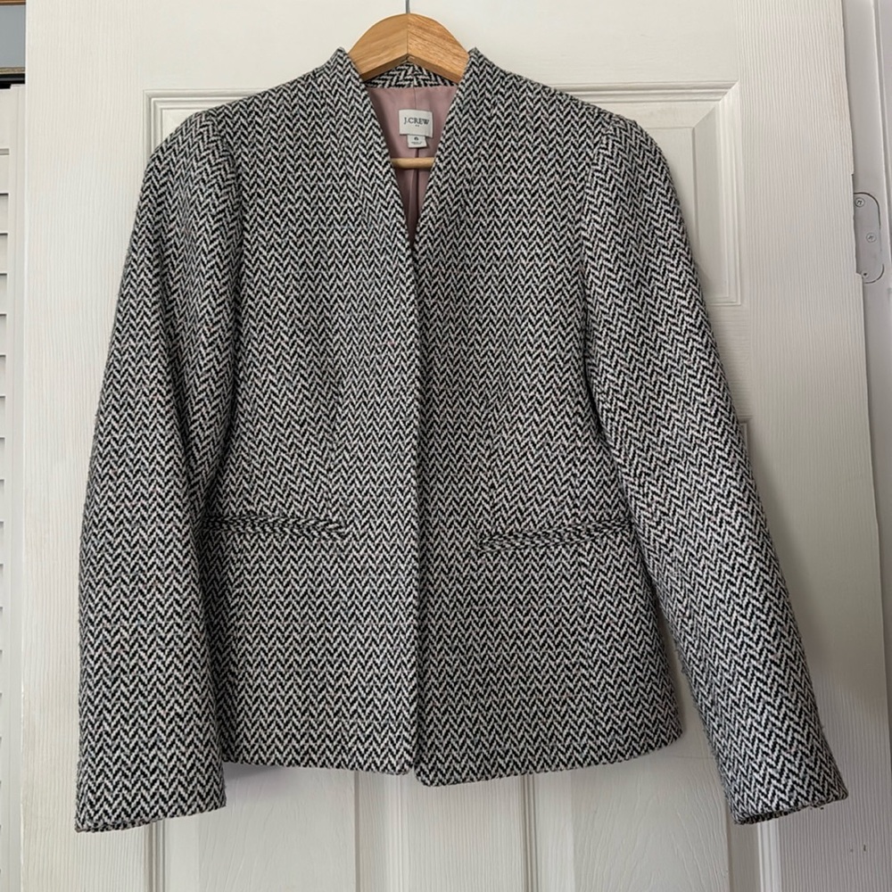 J Crew Herringbone Broadway blazer womens size 6